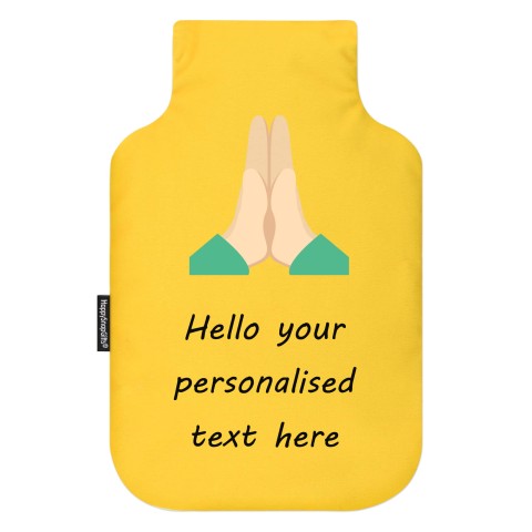 - Standard (2 Litre) - Praying Hands Soft Velvet Polyester Fabric (Personalised with Text)