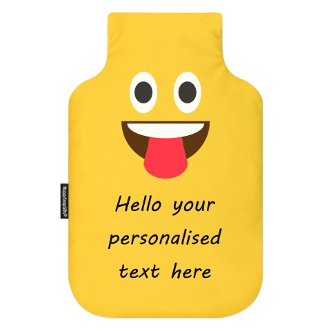 - Standard (2 Litre) - Tongue Out Soft Velvet Polyester Fabric (Personalised with Text)