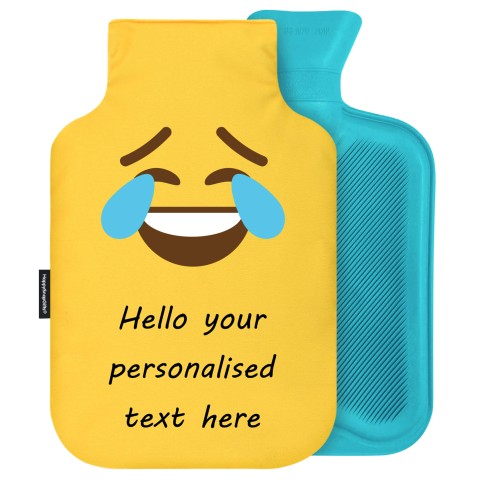 - 2 Litre (Random Coloured Bottle) - Crying Soft Velvet Polyester Fabric Removable Cover (Optional Personalised Gift Text)