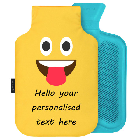 - 2 Litre Generic from Stock Available Colours - Tongue Out Soft Velvet Polyester Fabric Removable Cover (Personalised with Text)