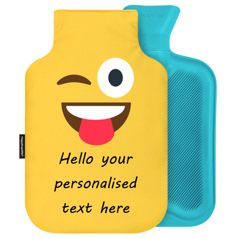 - 2 Litre Generic from Stock Available Colours - Tongue with a Wink Soft Velvet Polyester Fabric Removable Cover (Personalised with Text)