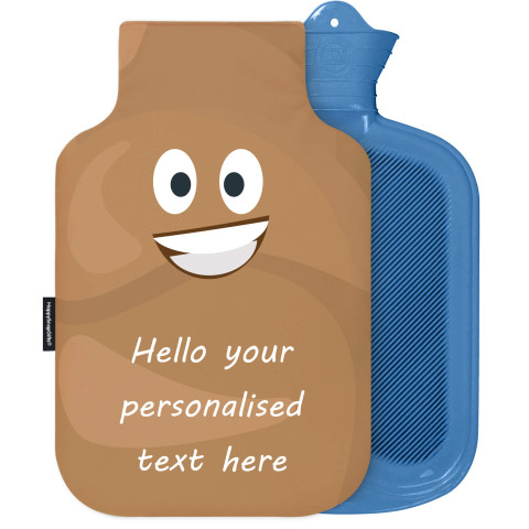 - 2 Litre Sanger Brand - Happy Poo Soft Velvet Polyester Fabric Removable Cover (Personalised with Text)