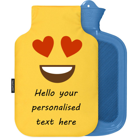 - 2 Litre Sanger Brand - Love Heart Eyes Soft Velvet Polyester Fabric Removable Cover (Personalised with Text)