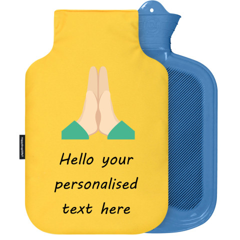 - 2 Litre Sanger Brand - Praying Hands Soft Velvet Polyester Fabric Removable Cover (Personalised with Text)