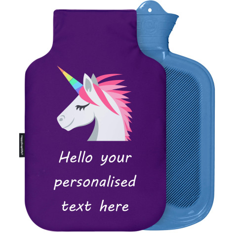 - 2 Litre Sanger Brand - Unicorn Soft Velvet Polyester Fabric Removable Cover (Personalised with Text)