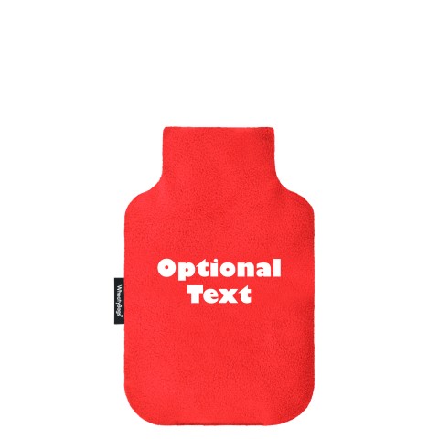 Mini (750ml) Size - Red Fleece Fabric (Personalised with Text)