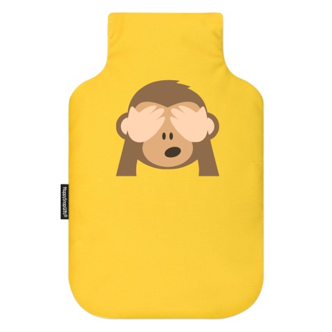 - See no Evil Monkey Mock Suede Polyester Fabric