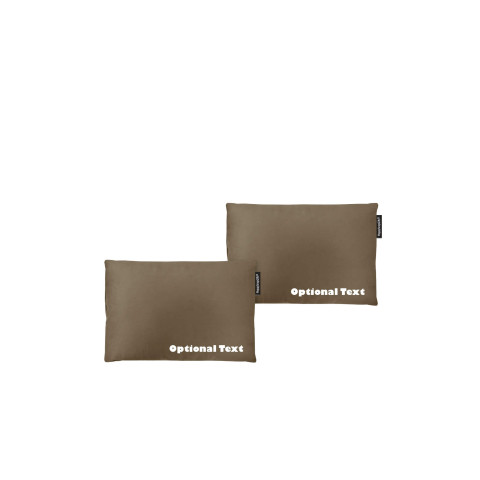 - 30cm x 20cm Twin Pack and Removable Cover - Mole Brown Luxury Cotton Fabric (Personalised with Text)