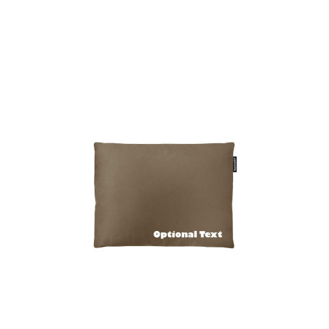- 40cm x 30cm and Removable Cover - Mole Brown Luxury Cotton Fabric (Personalised with Text)