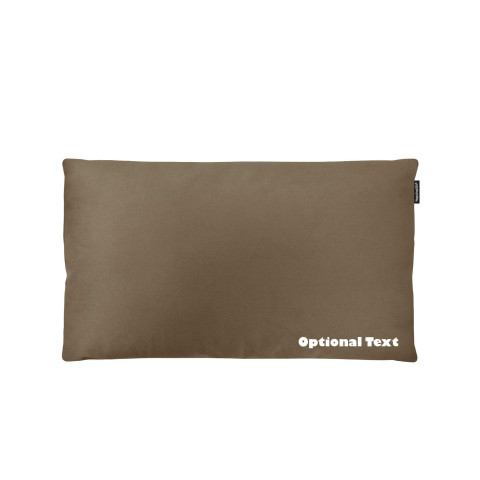 - 70cm x 40cm (Low Profile) and Removable Cover - Mole Brown Luxury Cotton Fabric (Personalised with Text)