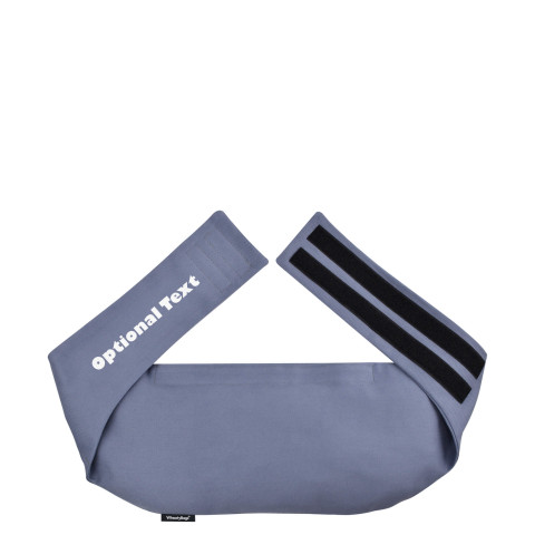 (R 21cm x 118cm) and Removable Cover (Hook & Loop Opening) - Gothic Blue Luxury Cotton Fabric (Personalised with Text)