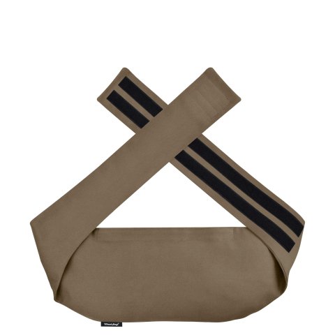 (XL 21cm x 160cm) and Removable Cover (Hook & Loop Opening) - Mole Brown Luxury Cotton Fabric