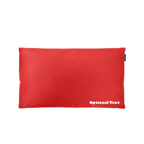 - 70cm x 40cm (Low Profile) and Removable Cover - Red Cotton Fabric (Personalised with Text)