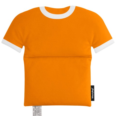 with Hockey Icon - Orange Mock Suede Polyester Fabric (Personalised with Text)