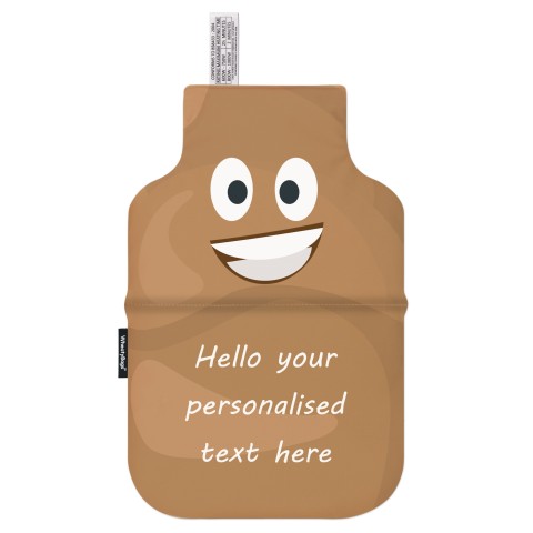 - Happy Poo Mock Suede Polyester Fabric (Personalised with Text)