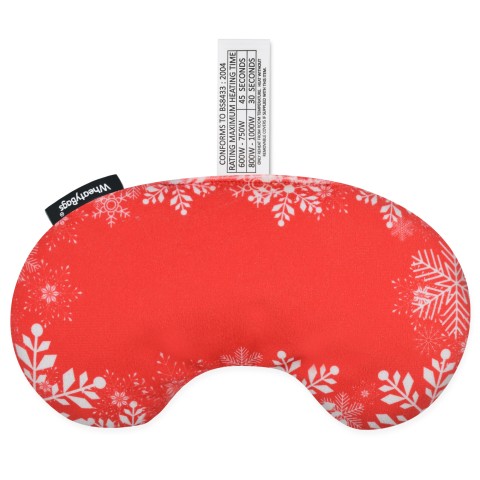 - Snowflakes on Red Mock Suede Polyester Fabric