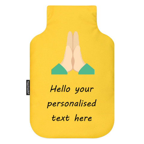 - Praying Hands Mock Suede Polyester Fabric (Personalised with Text)