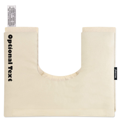 and Removable Cover (Hook & Loop Opening) - Natural Cotton Fabric (Personalised with Text)