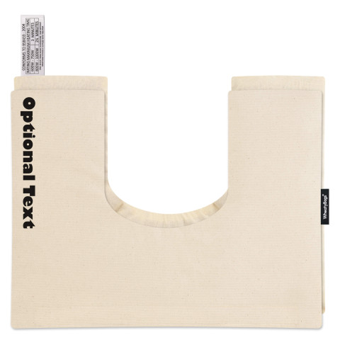 and Removable Cover (Hook & Loop Opening) - Natural - Organic Cotton (Personalised with Text)