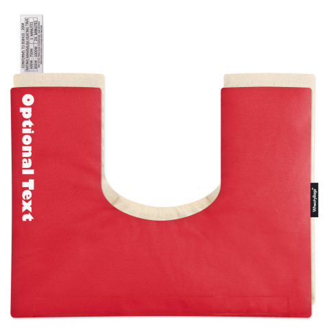 and Removable Cover (Hook & Loop Opening) - Red Cotton Fabric (Personalised with Text)
