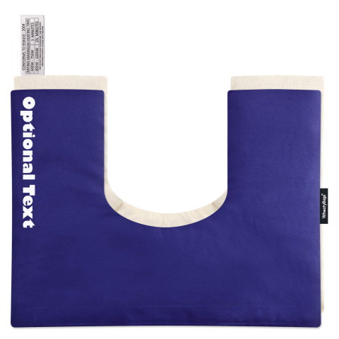 and Removable Cover (Hook & Loop Opening) - Royal Blue Cotton Fabric (Personalised with Text)