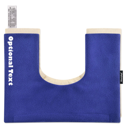 and Removable Cover (Hook & Loop Opening) - Royal Blue Fleece Fabric (Personalised with Text)
