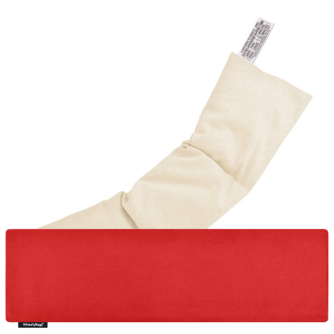 and 'Pillow Case Style' Removable Cover - Red Cotton Fabric