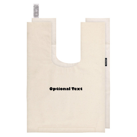 and Removable Cover (Hook & Loop Opening) - Natural - Organic Cotton (Personalised with Text)