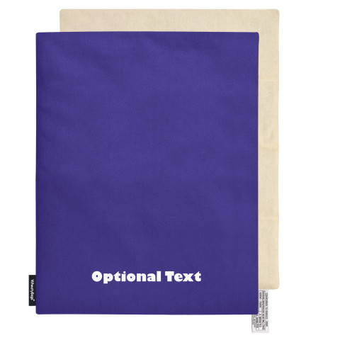 and Removable Cover - Royal Blue Cotton Fabric (Personalised with Text)