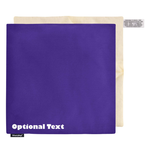 and Removable Cover - Royal Blue Cotton Fabric (Personalised with Text)