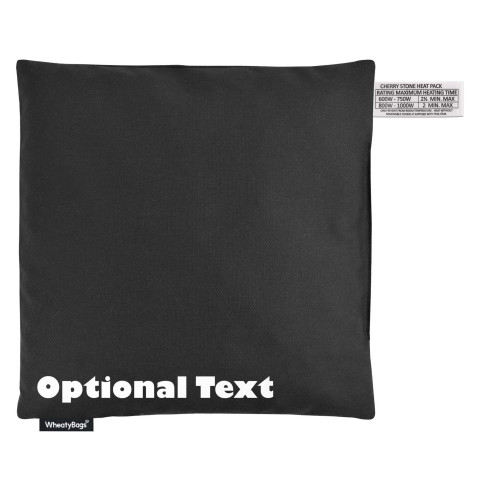 (23cm x 23cm) - Black Polycotton Fabric (Personalised with Text)