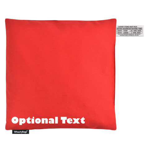 (23cm x 23cm) - Red Polycotton Fabric (Personalised with Text)