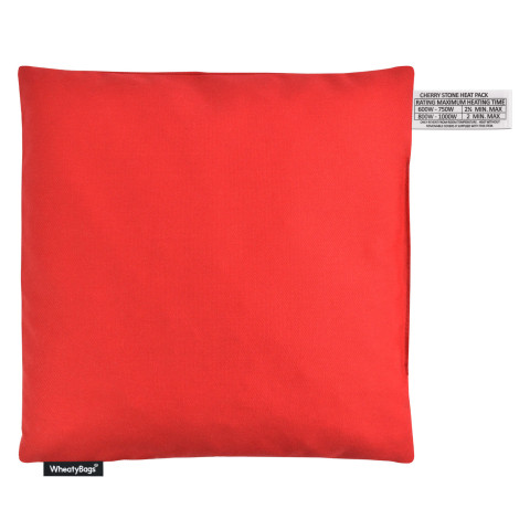 (23cm x 23cm) and 'Pillow Case Style' Removable Cover - Red Polycotton Fabric