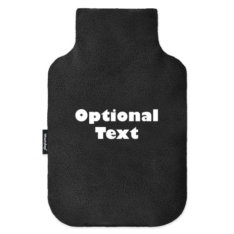- Standard (2 Litre) - Black Fleece Fabric and Removable Cover (Personalised with Text)