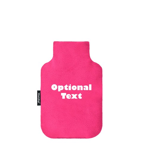- Mini (750ml) - Fuchsia Pink Fleece Fabric and Removable Cover (Personalised with Text)