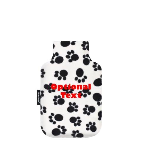 - Mini (750ml) - Paws Print Fleece Fabric and Removable Cover (Personalised with Text)