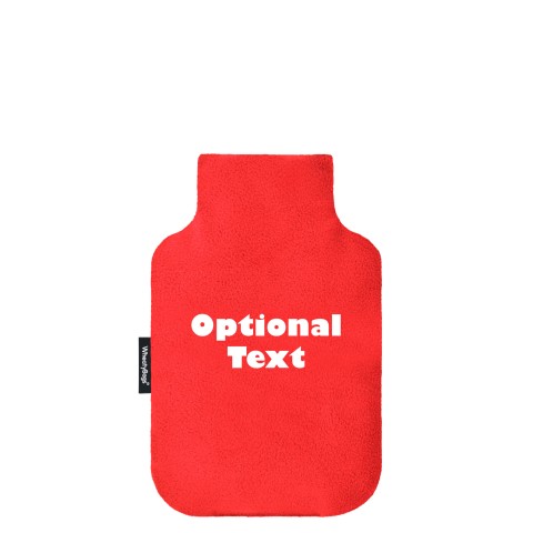 - Mini (750ml) - Red Fleece Fabric and Removable Cover (Personalised with Text)