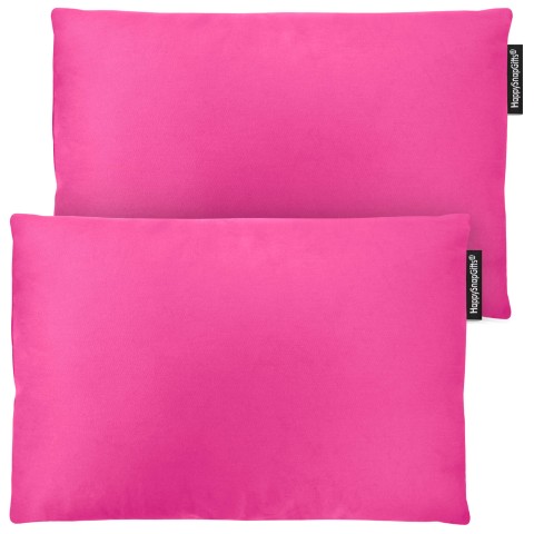 (30cm x 20cm Twin Pack) - Bubblegum Pink Cotton Fabric Scented (Organic Lavender Buds) and Removable Cover (Personalised with Text)