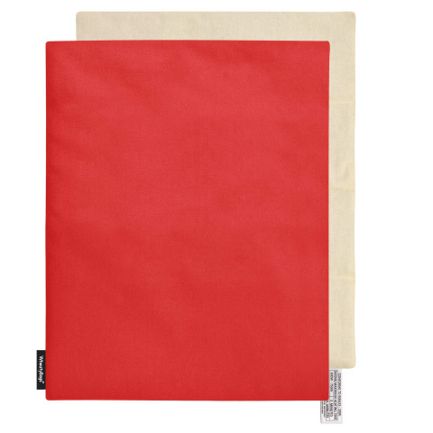 - Red Cotton Fabric with Lavender and Removable Cover (Personalised with Text)