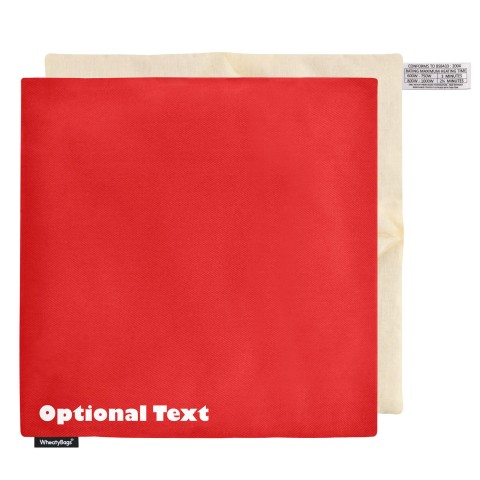 - Red Cotton Fabric and Removable Cover