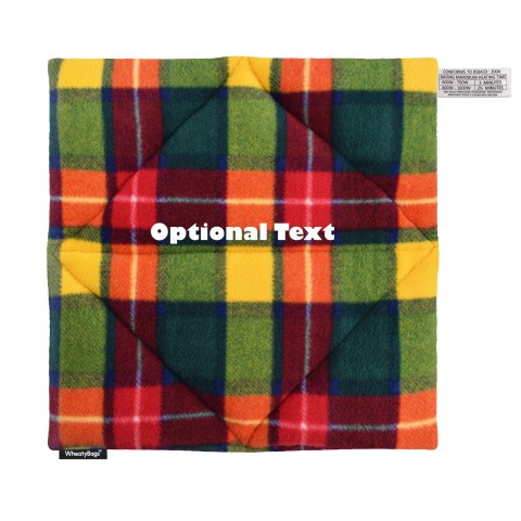 - Tartan Fleece Fabric with Organic Lavender
