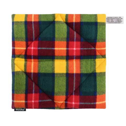 - Tartan Fleece Fabric with Organic Lavender (Personalised with Text)