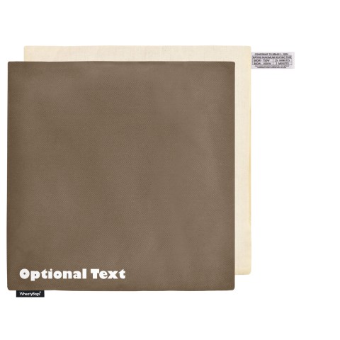 (34cm) - Chocolate Luxury Cotton Fabric and Removable Cover (Personalised with Text)