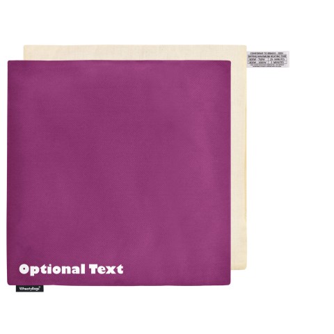 (34cm) - Purple Cotton Fabric and Removable Cover (Personalised with Text)