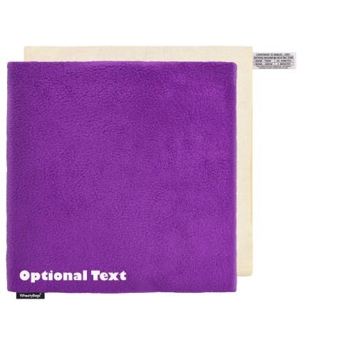 (34cm) - Purple Fleece Fabric and Removable Cover (Personalised with Text)
