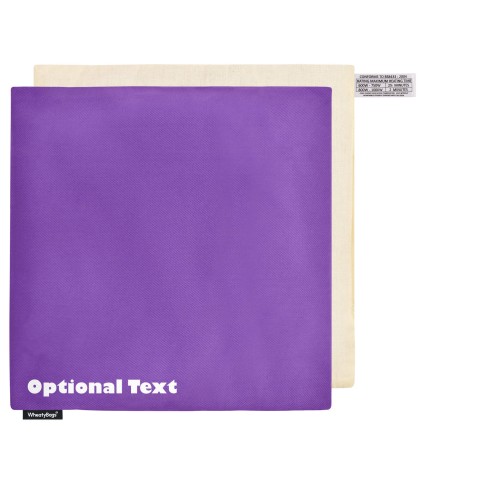 (34cm) - Purple Polycotton Fabric and Removable Cover (Personalised with Text)