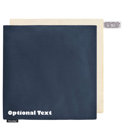 (34cm) - Navy Blue Polycotton Fabric and Removable Cover (Personalised with Text)