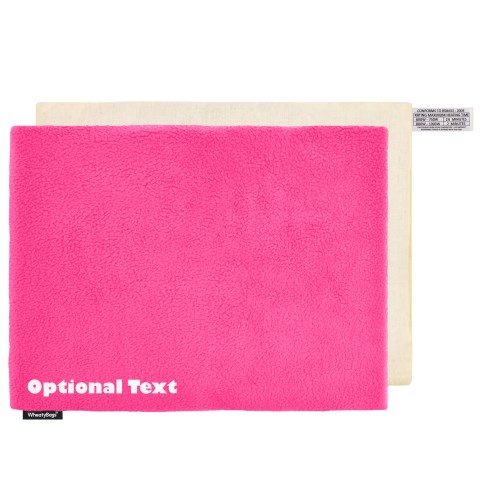 (40cm x 30cm) - Fuchsia Pink Fleece Fabric and Removable Cover (Personalised with Text)