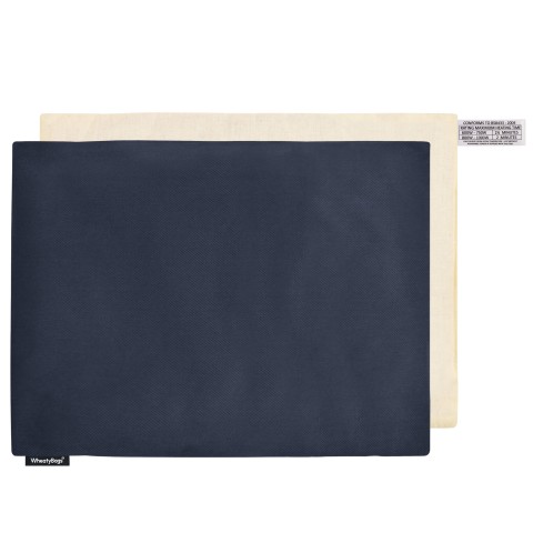 (40cm x 30cm) - Navy Blue Cotton Fabric and Removable Cover