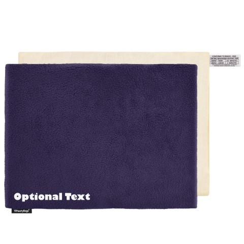 (40cm x 30cm) - Navy Blue Fleece Fabric and Removable Cover (Personalised with Text)